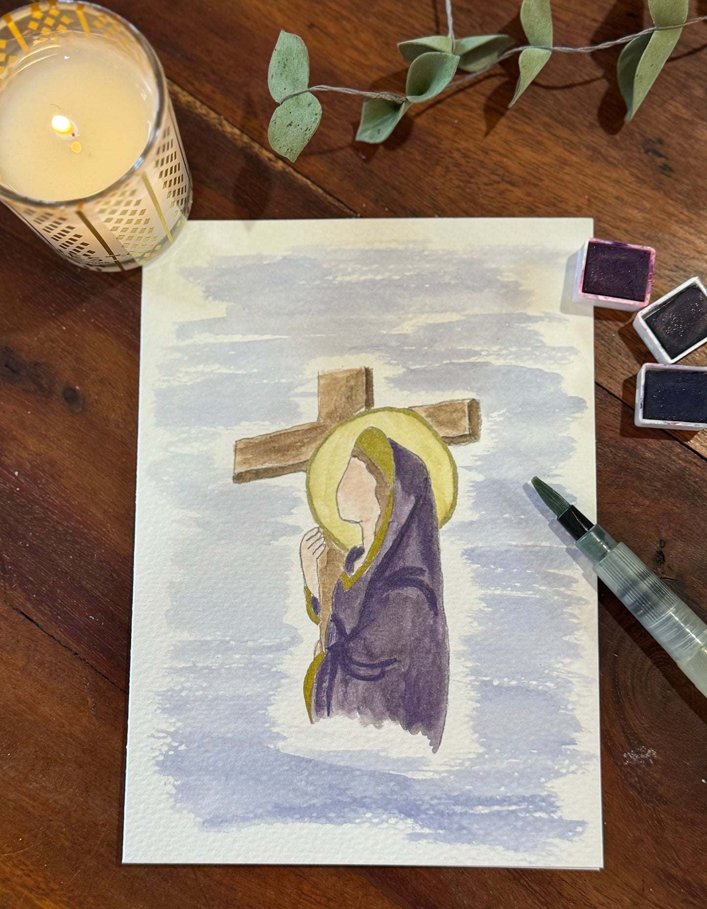 Watercolor Saint Cards